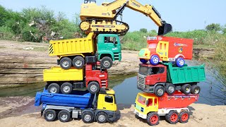 Accident- Bulldozer | Dumper | Rickshaw | Tractor | Volvo Bus | Tipper Truck | Cartoon Kids | Cs Toy
