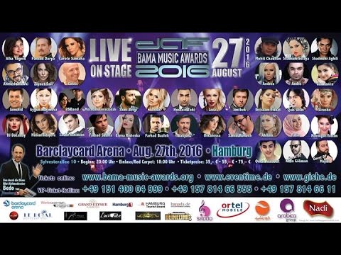 DAF BAMA MUSIC Awards 2016 Hamburg über Farhad Darya Mohamed Mounir Ibtissam Tiskat Shabnam Soraya