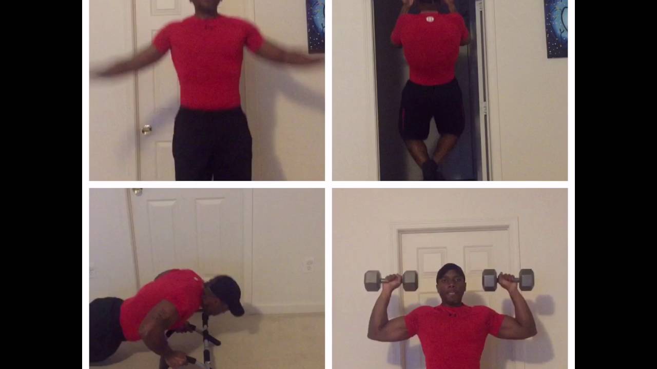 Awesome upper body routine using Iron Gym and Dumbbells