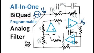 All-In-One BiQuad Analog Filter: LPF HPF BPF