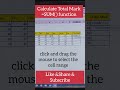 Excel Tips & Tricks. How to calculate total mark using sum function #exceltips#maacomputereducation