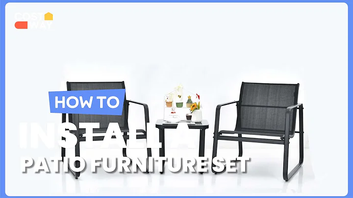 How to Install the 3 Pieces Patio Bistro Furniture Set with Glass Table | NP10061 #costway #howto