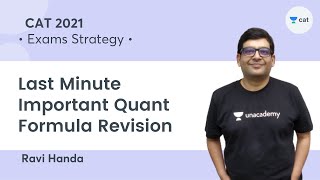 Last Minute Important Quant Formula Revision for CAT 2021 l Exams Strategy l Ravi Handa