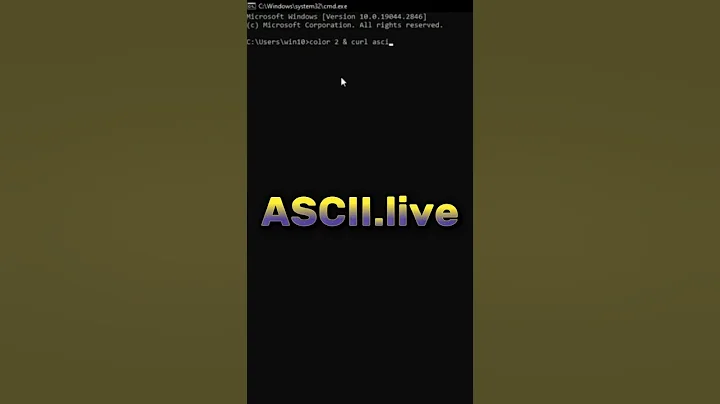 CMD ⚡.. Tricks || ASCII.live ||