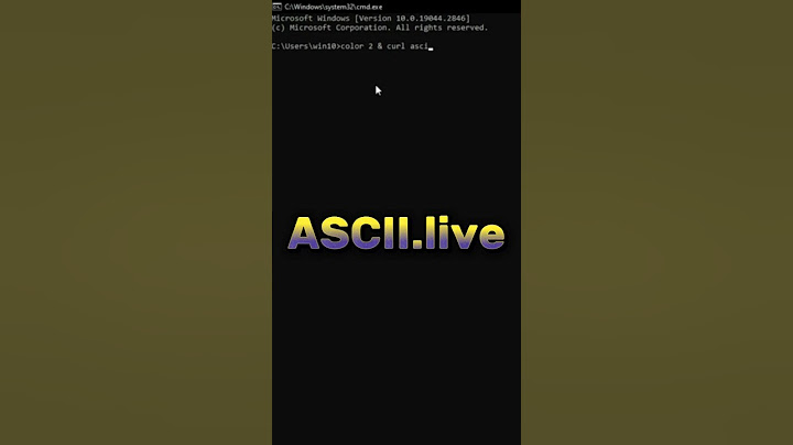 CMD ⚡.. Tricks || ASCII.live ||