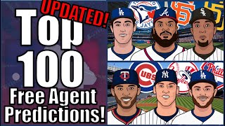 Top 100 MLB Free Agents & Predictions UPDATED. MLB Offseason