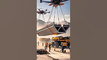 China, known as the "infrastructure powerhouse" actually uses drones to hoist bridges #drone