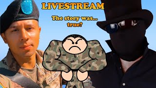 Talking to Almando Calvo and his actually real army buddy