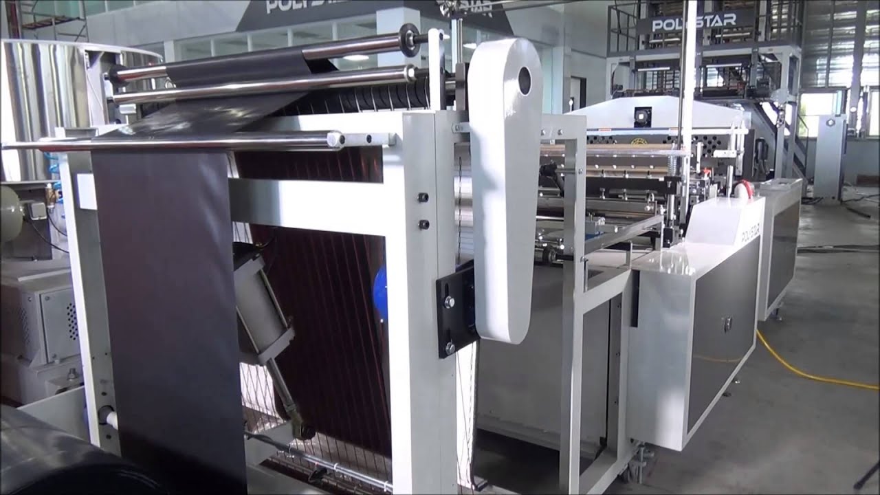 Manufacturer of folded garbage bag making machine - YouTube