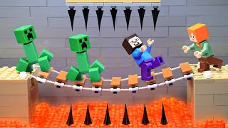 Выжить 100 дней в LEGO Minecraft - Лучшее из анимационной анимации Lego Stop Motion Compilation # 1