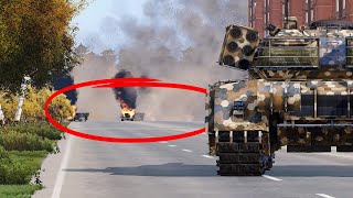 Ukrainian Tanks Destroy 4 Gun Truck Convoys  ARMA 3