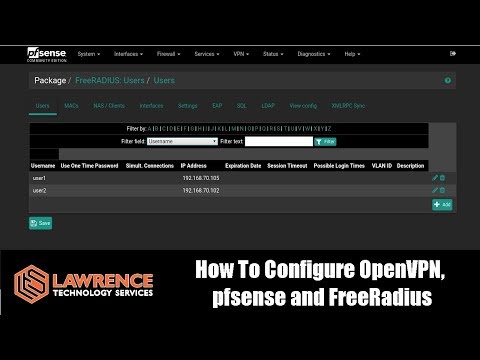 How To Configure FreeRadius on pfsense and static assign IP addresses to VPN users