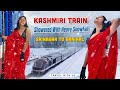 Kashmir valley train journey  srinagar to banihal train in snowfall  peak winter  travel with jo