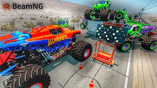 Spider Man Takes on Monster Jam Truck in Insane Stunt Showdown!