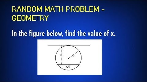 Random Math Problem: Geometry
