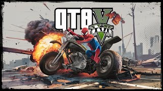 GTA 5: Spiderman Motorcycle Fails/Ragdolls Compilation (Euphoria Ragdolls)