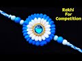 How to make Rakhi at home with cotton bud | Easy rakhi making for competition 2020