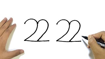 How to draw two birds in 2 minutes | Turn number 2222 to 2 birds step by step | Drawing tutorial