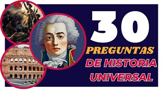 30 PREGUNTAS DE HISTORIA UNIVERSAL 🤓🧠 QUE DEBERÍAS SABER - NIVEL FÁCIL 📚✅🔎