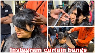 How to cut bangs & Flicks 2022 in Hindi/easy way/step by step/curtain bangs/tutorial/for beginners