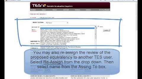 Managing Transfer Equivalencies Using TES