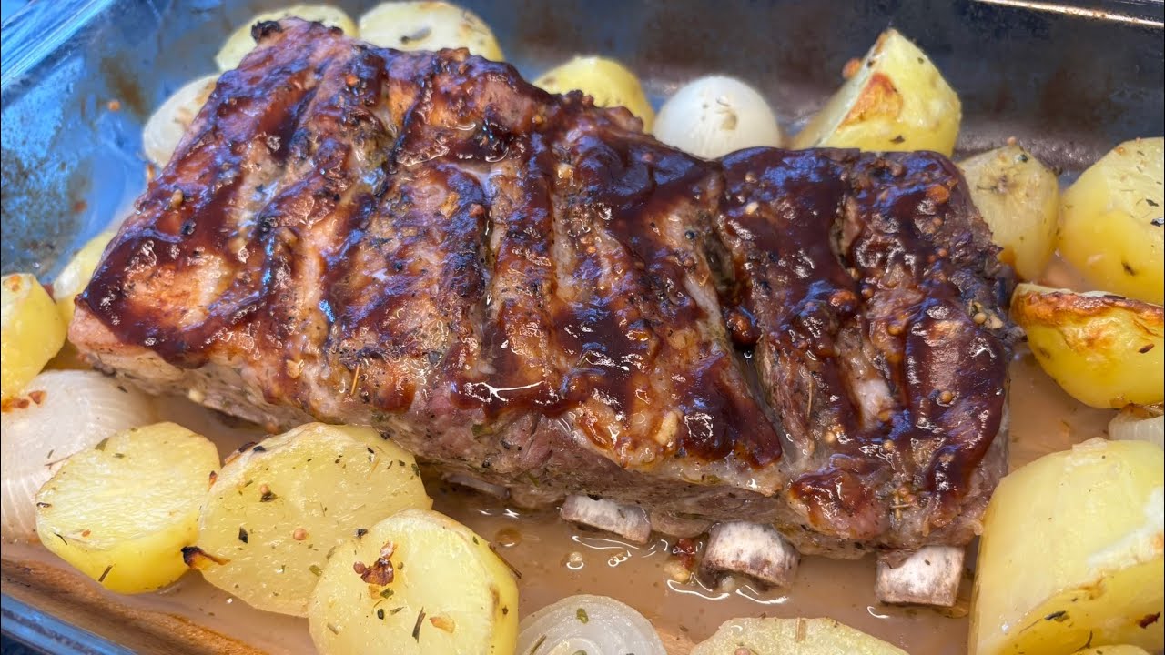 Costelinha assada com Barbecue