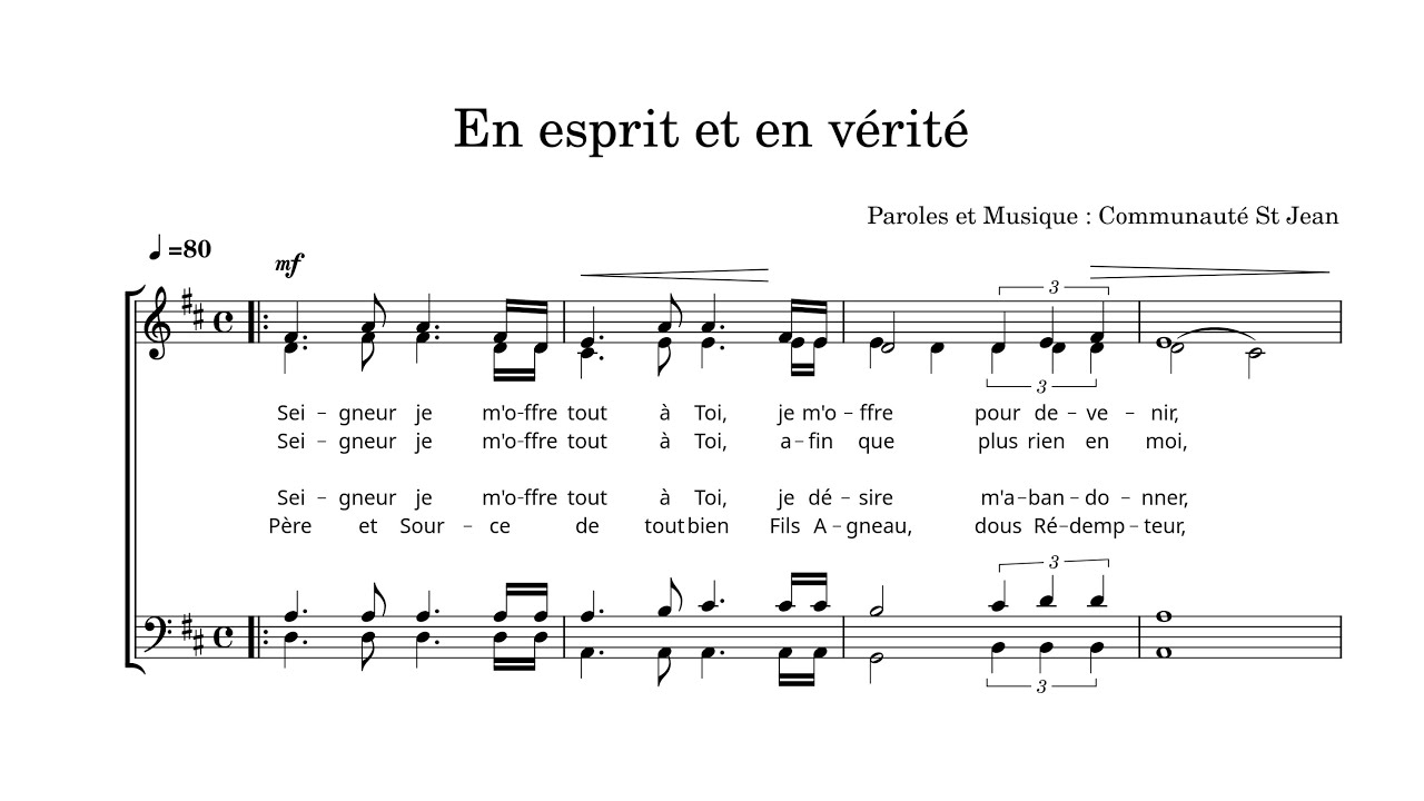 En Esprit et en vérité - Soprane - YouTube