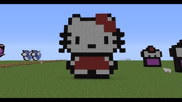 minecraft pixel art tutorial 10: hello kitty