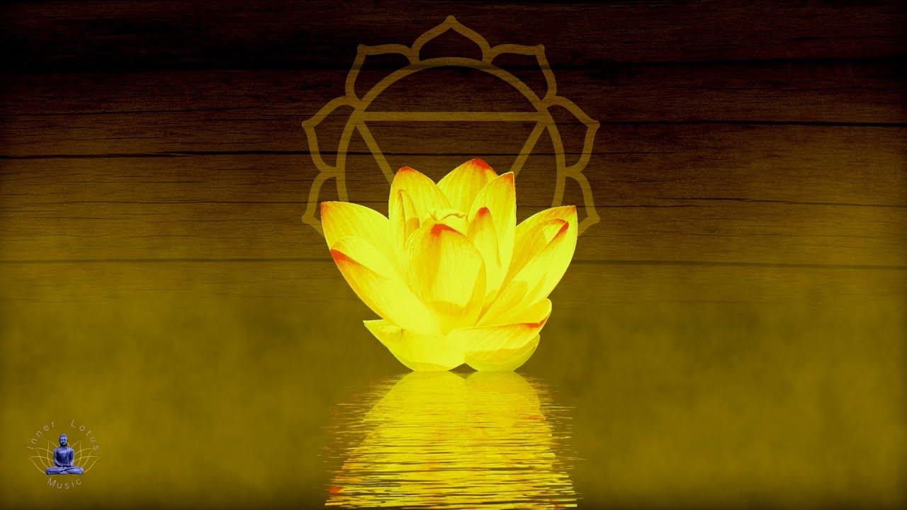 Solar Plexus Chakra Peaceful Healing Meditation Music   Crystal Singing Bowl      Flute   Water