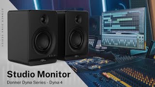 2-Pack Including Studio Monitor Isolation Pads Donner Studio Monitors 4 Near Field Studio Monitors with Professional CSR Bluetooth 5.0 Dyna4 Black 