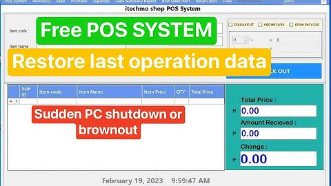 Itechmo POS system V3.8