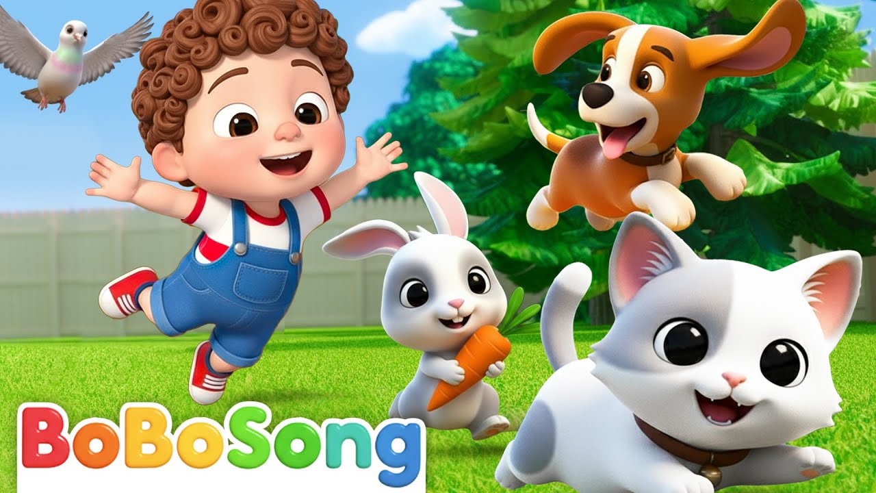 Bobo's Pets Song | We love our pets | Funny Bobo Edutainment Rhymes & Kids Songs ❤️