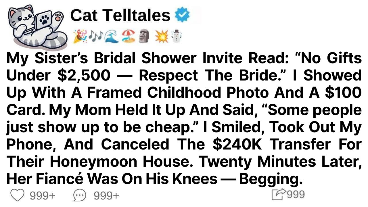My Sister’s Bridal Shower Invite Read: No Gifts Under $2,500 Respect The Bride.I Showed Up With A...
