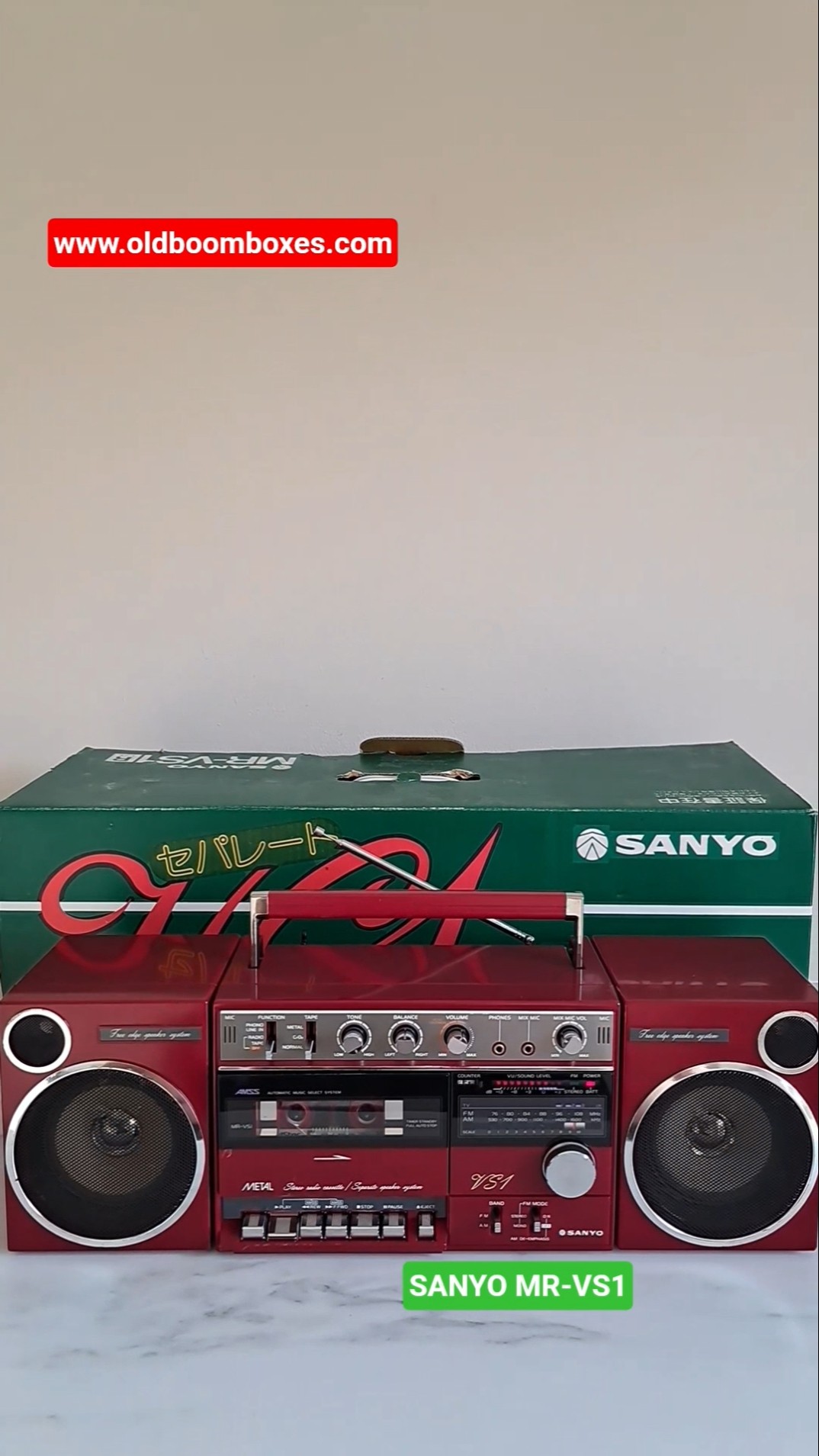 SANYO VS1 ラジカセ 本体 MR-VS1 動作確認済み SANYO MR-VS1 Golden 80's # #retro # #japan # #nice # #cassette