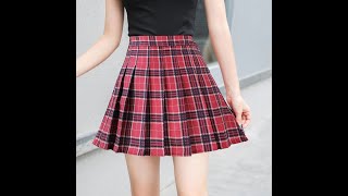 Fashion Summer Women Skirts High Waist Cute Kawaii Skirts Girls Plaid Pleated Mini Skirts Sexy Women screenshot 5