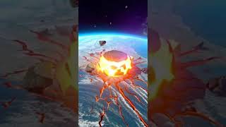 alien planet turns into burning debris 🔥🌍 #space #shorts
