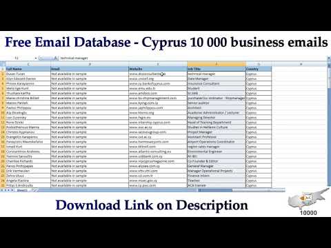 Free Email Database – Cyprus 10 000 Business Email Database