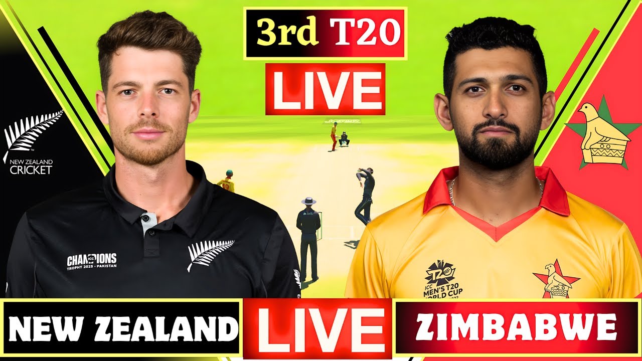 🔴Zimbabwe vs New Zealand, 3rd Match - Live Score | Zimbabwe T20I Tri-Series 2025 | ZIM vs NZ live