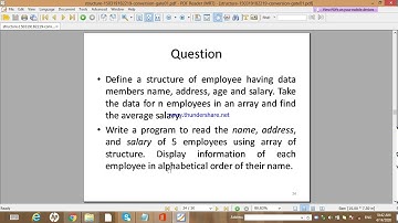 Structures in C/C++ Part 3