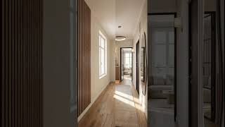 hallyway transfromation video in modern style