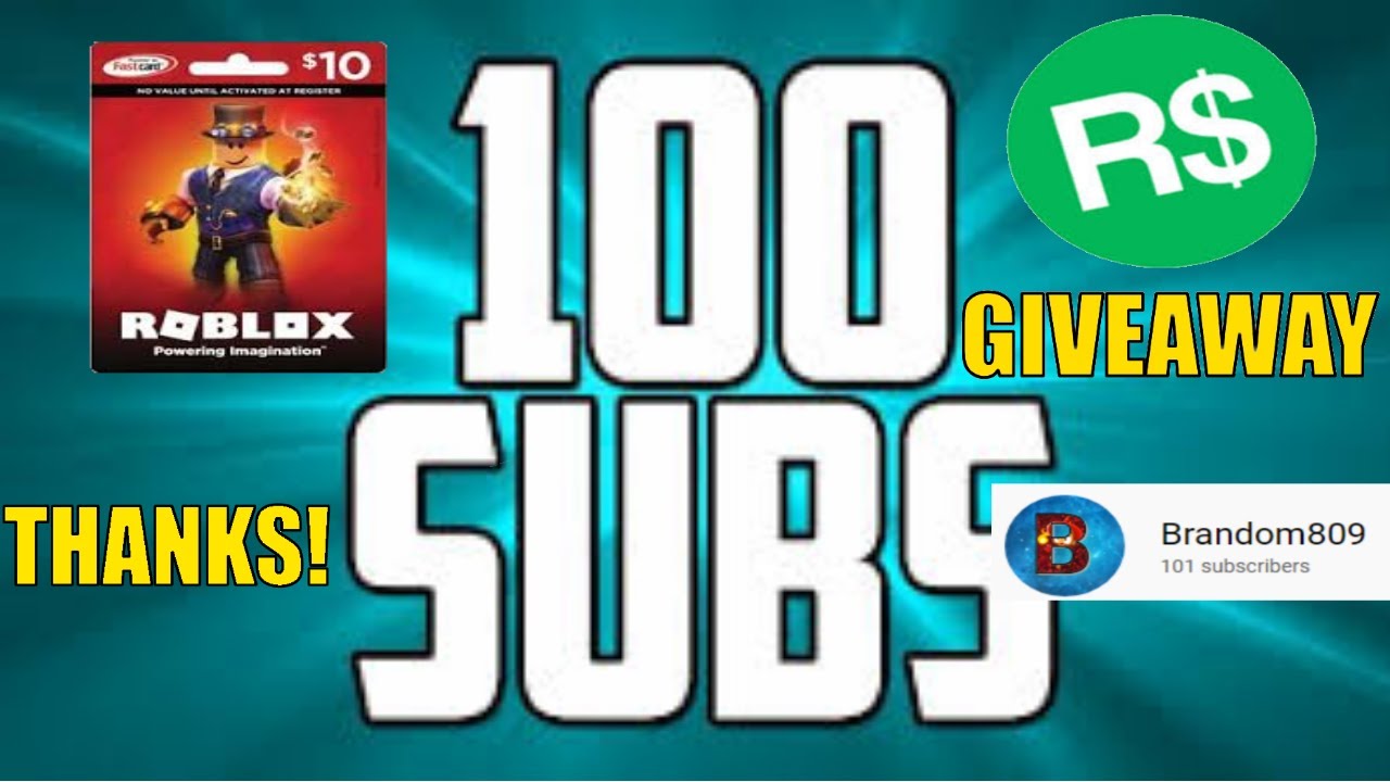 Roblox Gift Card Giveaway 100 Subscriber Special Youtube - roblox 100$