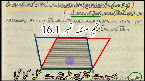 9th class math theorem 1 chapter 16 || Theorem 16.1.1 ||جماعت نہم ریاضی باب نمبر 16 مسلہ نمبر 16.1.1