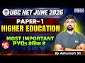 UGC NET JUNE 2026 | Paper 1 | Higher Education | Most Important PYQs (Part-09) | by Ashutosh Sir