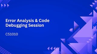 Error Analysis & Code Debugging Session | Syeda Faaiza Afreen, Tapomoy Adhikari