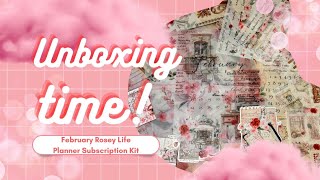 Unboxing Fantastic February Rosey Life Planner Subscription Kit