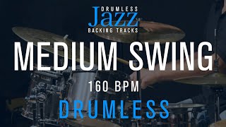 Swing   Medium Tempo Jazz Drumless Backing Track  160 Bpm