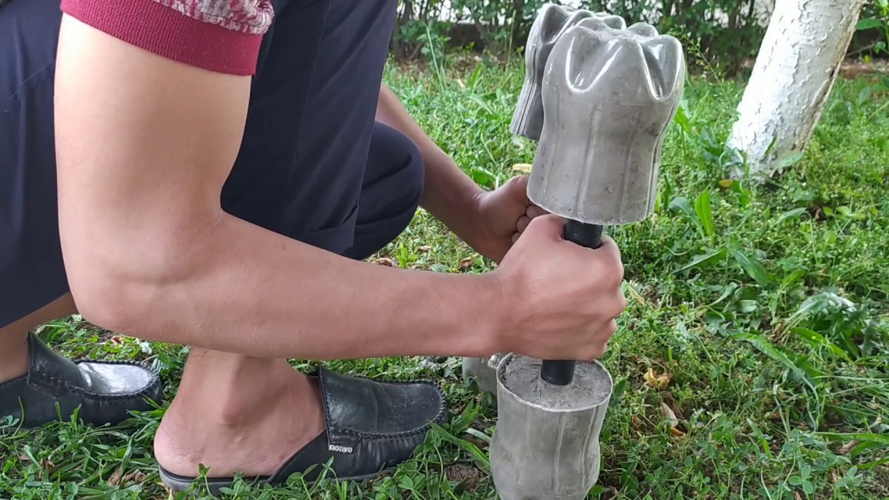 How to Make Dumbbells Cement - GYM at Home | Try Your Own | Concrete