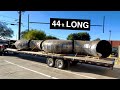 44ft LONG load on a 40ft trailer  -  hotshot trucking vlog