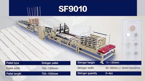 SF9010 Stringer Wood Pallet Nailing Machine with Stacking System #woodpalletbusiness #woodworking