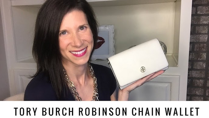 Tory Burch Robinson Chain Wallet in Black
